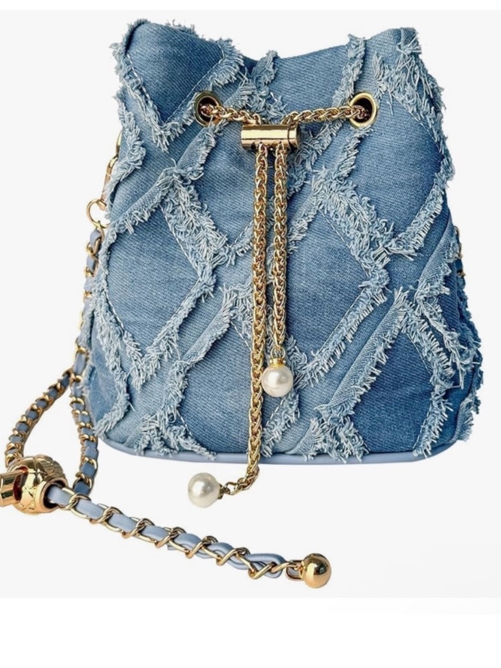🆕 Vintage Denim Shoulder Bag for Women with Chain Strap Retro Crossbody Bag